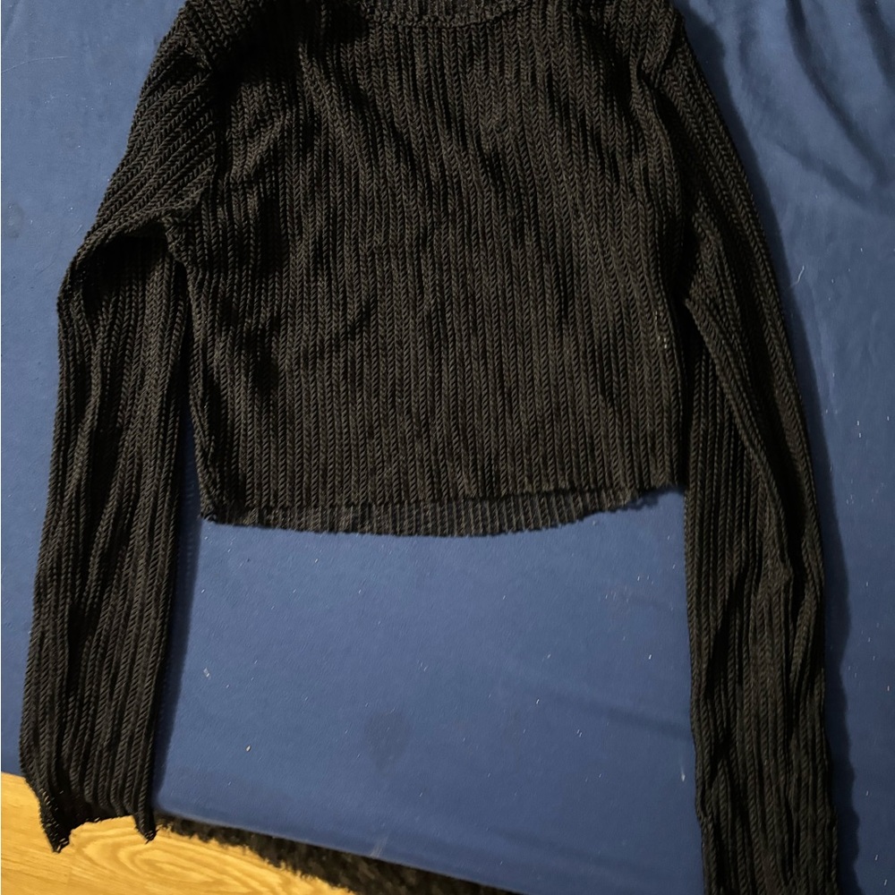 PrettyLittleThing Black Knit Top